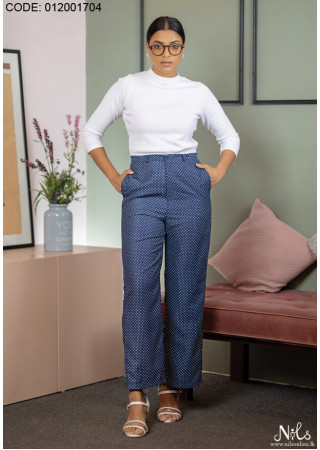 DOMIKA WIDE LEG BLUE PANT